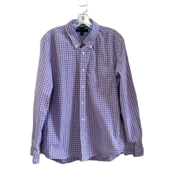 Men's Tommy Hilfiger Heritage Poplin Slim Fit Gingham L/S Shirt. Size Large - Picture 1 of 6